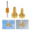 3Set Kit Adattatori Rame Dorato R134a A R1234yf Quick Coupler Per Auto 11