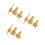 3Set Kit Adattatori Rame Dorato R134a A R1234yf Quick Coupler Per Auto 10