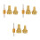 3Set Kit Adattatori Rame Dorato R134a A R1234yf Quick Coupler Per Auto 7