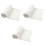 3Pz Coperta Bianca Con Tessuto Soffice Per Esterni 3
