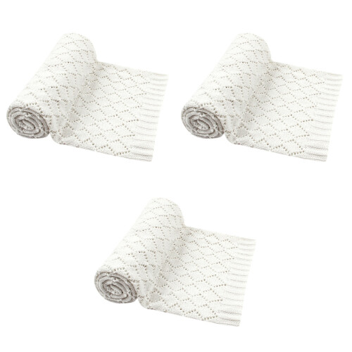 3Pz Coperta Bianca Con Tessuto Soffice Per Esterni 2