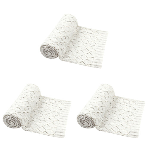 3Pz Coperta Bianca Con Tessuto Soffice Per Esterni 1