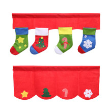 4Pz Valance Per Finestre Natale Decorazione Vintage