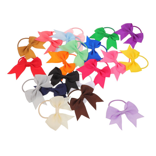 80Paia Fasce Elastiche Morbide Con Fiocco Per Acconciature 2