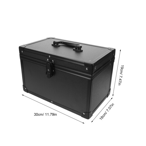 Draagbare Aluminium Tool Case Zwart Magician Props Organizer 1