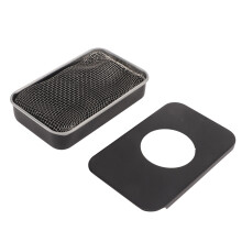 Mini réchaud de camping coupe-vent, brûleur à alcool réutilisable avec couvercle coulissant, accessoire de cuisine portable pour pique-nique et