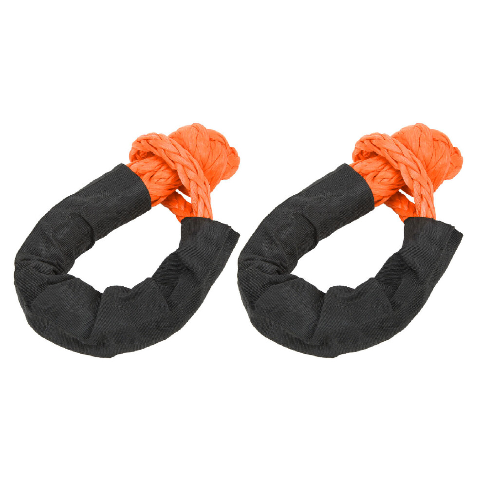 Truck Offroad Recovery Shackle 2Pcs 35 Ton Capacity Lightweight Rope Orange 5091370911732