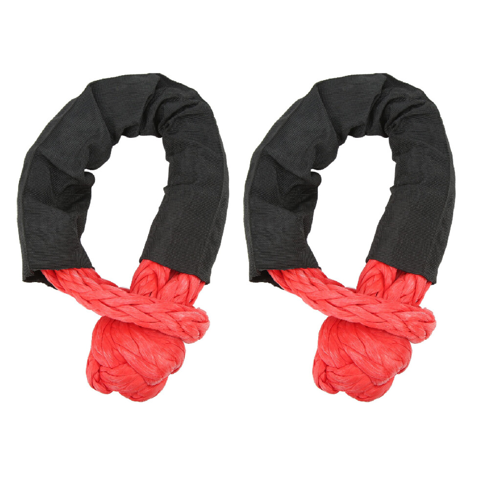 2Pcs Soft Shackle 35 Tons, 14Mm, Lightweight Rope For Offroad Vehicles, Orange 8711370911729