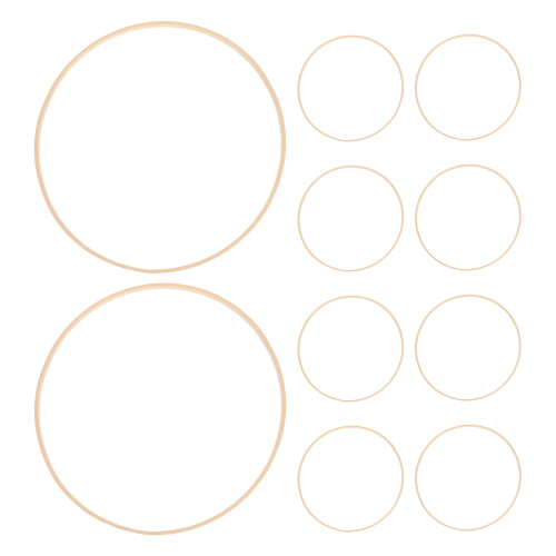 10 Unidades Aros De Bambú 30Cm Para Manualidades Diy Macramé