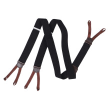 3St Elastische Zwarte Hockey Suspenders - Duurzaam Non-Slip Pantbanden