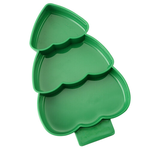 5Stk Kunststoff Weihnachtsbaum Snacktablett Mit Fächern 1