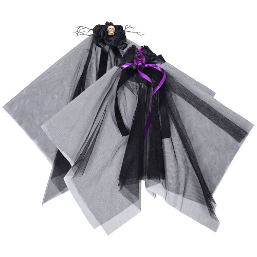 8Stk Leichter Hochzeitsschleier Kopfschmuck Gothic 2