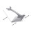 8Pcs Grey Plastic Model Plane Stand Durable Aircraft Display Holder 3
