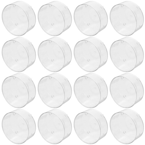 200Pcs Transparent Plastic Tealight Cups for Candle Making and Storage 2