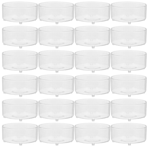 200Pcs Transparent Plastic Tealight Cups for Candle Making and Storage 1
