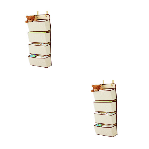 2Pz Organizer Da Porta Beige 4 Strati Portaoggetti 2
