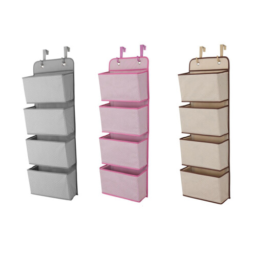 2Pz Organizer Da Porta Beige 4 Strati Portaoggetti 1