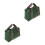 2Pz Sacchetto Porta Utensili Verde Tool Bag Resistente E 7