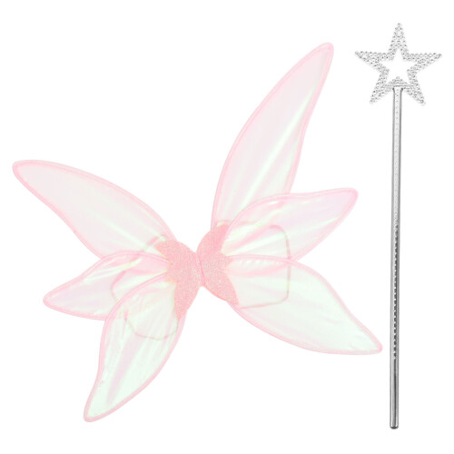 2Set Da Fata Nere Con Bacchetta in Materiale Per Bambini 1