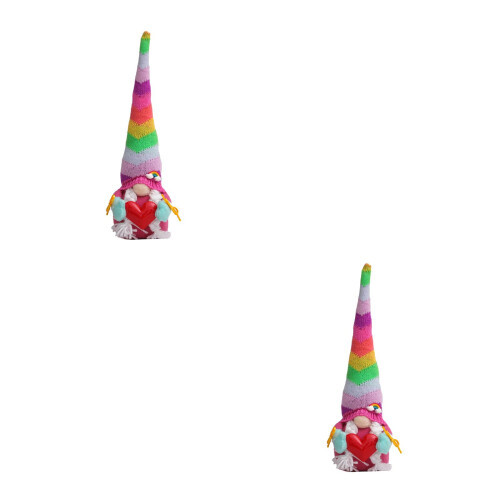 2Pz Pupazzi Lana Arcobaleno Decor Per Casa E Duratura 2