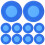 10Pcs Dark Blue Silicone Stethoscope Protector Sleeves for Clinic Use 1