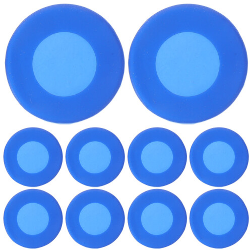 10Pcs Dark Blue Silicone Stethoscope Protector Sleeves for Clinic Use