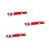 3Pcs Durable Aluminum Circular Saw Track Guide Base Red for Woodwork 5