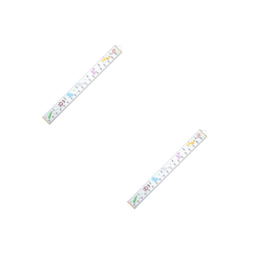 2Pcs Kids Canvas Growth Chart Assorted Color Height Measurement Wall 2