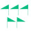 25Pcs Reusable Iron Corner Flags Bright Green Training Tools 1