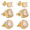 3Paia Oro, Set E Rotondi in Rame E Zirconia 1