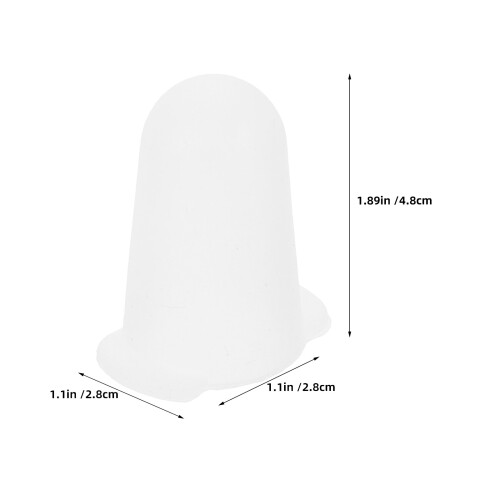 6Pcs Reusable Silicone Piping Tip Caps White Dustproof Nozzle Covers 2