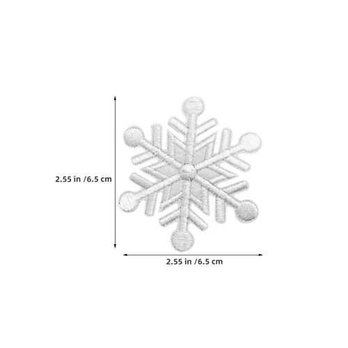 15Pz Toppe Termoadesive Fiocco Neve in Bianco Per E 2