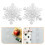 15Pz Toppe Termoadesive Fiocco Neve in Bianco Per E 7