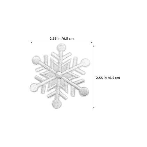 15Pz Toppe Termoadesive Fiocco Neve in Bianco Per E 1