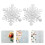 15Pz Toppe Termoadesive Fiocco Neve in Bianco Per E 8