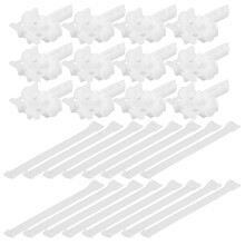 36Sets Vertical Blind Vervangingsset Wit PP Voor Raamjaloezieën