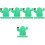 40Pz Set Piatti Carta Cactus Verde Per E Buffet 5