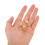 3Paia Oro, Set E Rotondi in Rame E Zirconia 3