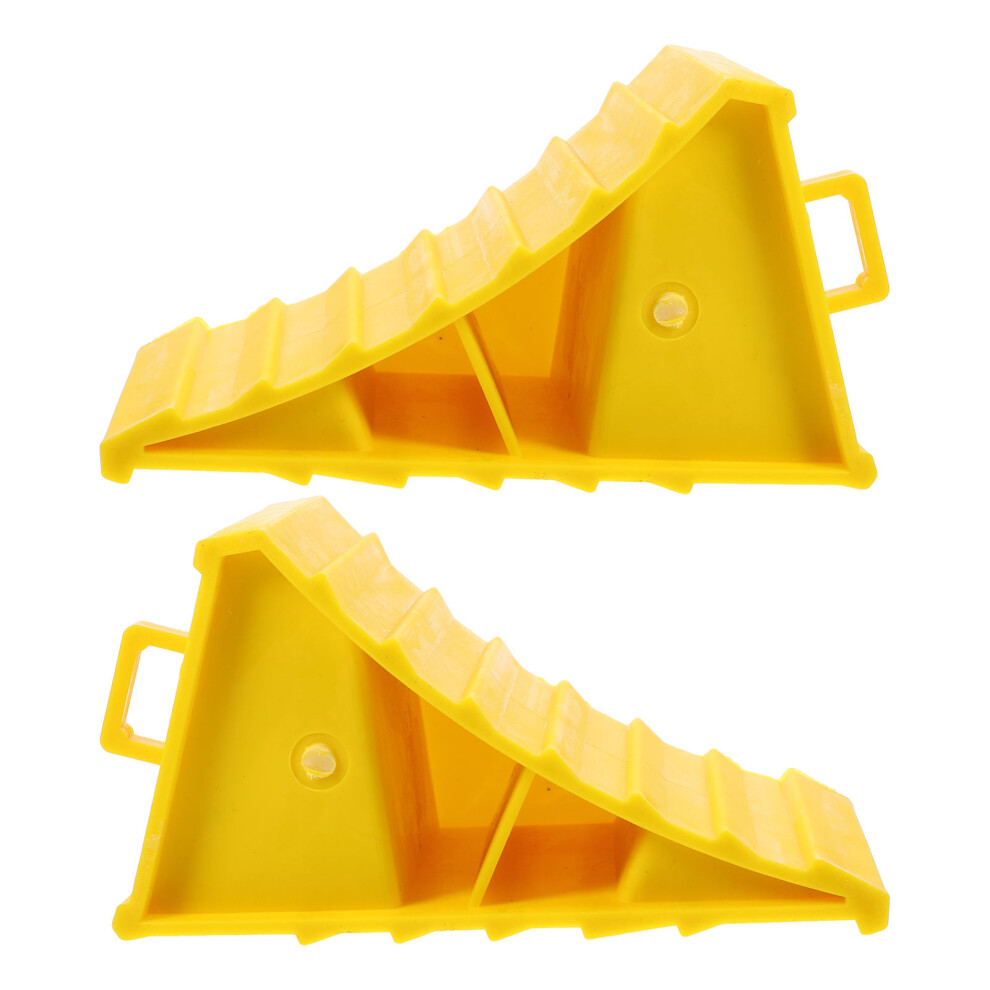6Szt Uniwersalne ŻółTe Kliny Pod KołA Abs Do Przyczep I Aut-image