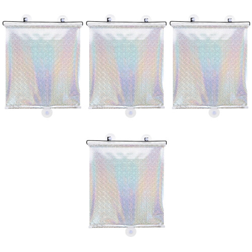 4Set Tende Telescopiche Adatte Per Casa Con Ventose Argento Resistenti 2