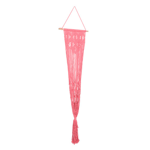 3Pz Organizer Macramè Rosa, Porta Peluche E Giocattoli Da 1