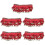 5Pcs Adjustable Red Chiffon Belly Dance Skirts with Tassels 6