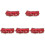 5Pcs Adjustable Red Chiffon Belly Dance Skirts with Tassels 3