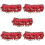 5Pcs Adjustable Red Chiffon Belly Dance Skirts with Tassels 8
