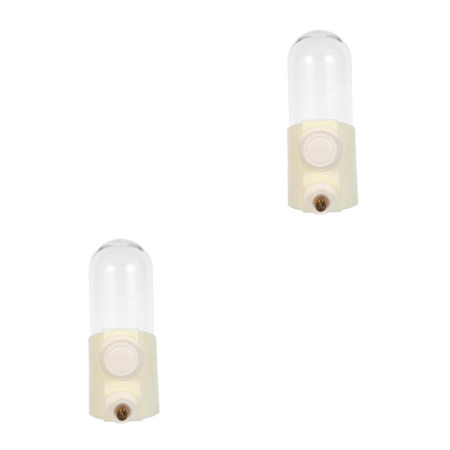 2Pz Distributore Acqua Uccelli Da Appendere Antispruzzo Beige 2