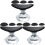3Set Ombretto Silicone Nero Easy Makeup Tool Durable 4