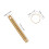 5Pz Kit Orecchie Metallo Dorato Compatto Con Portachiavi 3