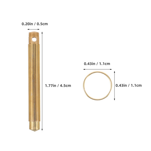 5Pz Kit Orecchie Metallo Dorato Compatto Con Portachiavi 1