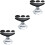 3Set Ombretto Silicone Nero Easy Makeup Tool Durable 7