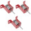 3Pz Isolatori Sospensione Molla Rosso 4